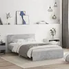 Image de Cadre de lit sans matelas gris béton 120x190 cm