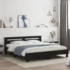 Image de Cadre de lit avec LED sans matelas noir 180x200 cm