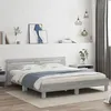 Image de vidaXL Cadre de Lit avec Tête de Lit et LED, Lit Double avec Sommier à Lattes, Lit Adulte de Chambre, Sonoma Gris 180x200 cm 3207530
