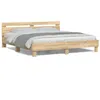 Image de Cadre de lit avec LED sans matelas chêne sonoma 160x200 cm