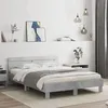 Image de vidaXL Cadre de Lit avec Tête de Lit et LED, Lit Double avec Sommier à Lattes, Lit Adulte de Chambre, Gris Béton 150x200 cm 3207542