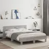 Image de vidaXL Cadre de Lit avec Tête de Lit et LED, Lit Double avec Sommier à Lattes, Lit Adulte de Chambre, Sonoma Gris 150x200 cm 3207544