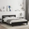 Image de Cadre de lit avec LED sans matelas noir 140x200 cm