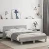 Image de Cadre de lit avec LED sans matelas sonoma gris 140x200 cm