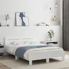 Image de Cadre de lit avec LED sans matelas blanc 120x200 cm