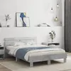 Image de vidaXL Cadre de Lit avec Tête de Lit et LED, Lit Double avec Sommier à Lattes, Lit Adulte de Chambre, Gris Béton 120x200 cm 3207556