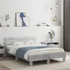 Image de vidaXL Cadre de Lit avec Tête de Lit et LED, Lit Double avec Sommier à Lattes, Lit Adulte de Chambre, Gris Béton 120x190 cm 3207577