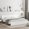 Image de Cadre de lit avec LED sans matelas blanc 200x200 cm