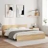 Image de Cadre de lit avec LED sans matelas chêne sonoma 180x200 cm