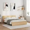 Image de Cadre de lit avec LED sans matelas chêne sonoma 160x200 cm