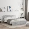 Image de vidaXL Cadre de Lit avec Tête de Lit et LED, Lit Double avec Sommier à Lattes, Lit Adulte, Meuble de Chambre, Moderne, Gris 3207598