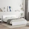 Image de vidaXL Cadre de Lit avec Tête de Lit et LED, Sommier à Lattes, Lit Double, Lit Adulte de Chambre à Coucher Intérieur, 3207602