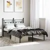 Image de vidaXL Bedframe met hoofdbord metaal zwart 120x190 cm374336