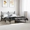 Image de vidaXL Bedframe met hoofdbord metaal zwart 160x200 cm374342