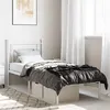Image de vidaXL Bedframe met hoofdbord metaal wit 80x200 cm374379
