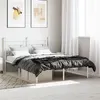 Image de vidaXL Bedframe met hoofdbord metaal wit 140x190 cm374388