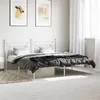 Image de vidaXL Bedframe met hoofdbord metaal wit 183x213 cm374393