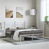 Image de vidaXL Bedframe met hoofdbord metaal wit 193x203 cm374394