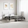Image de vidaXL Bedframe met hoofd- en voeteneinde metaal wit 160x200 cm374409