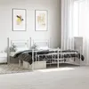 Image de vidaXL Bedframe met hoofd- en voeteneinde metaal wit 183x213 cm374411