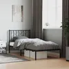 Image de vidaXL Bedframe met hoofdbord metaal zwart 90x190 cm374429