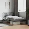 Image de vidaXL Bedframe met hoofdbord metaal zwart 107x203 cm374433