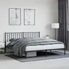 Image de vidaXL Bedframe met hoofdbord metaal zwart 183x213 cm374442