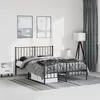 Image de vidaXL Bedframe met hoofd- en voeteneinde metaal zwart 193x203 cm374461