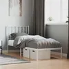 Image de vidaXL Bedframe met hoofdbord zonder matras metaal wit 75x190 cm374476