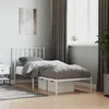 Image de vidaXL Bedframe met hoofdbord metaal wit 80x200 cm374477
