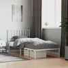 Image de vidaXL Bedframe met hoofdbord metaal wit 90x200 cm374479