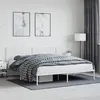 Image de vidaXL Bedframe met hoofdbord metaal wit 183x213 cm374491