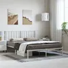 Image de vidaXL Bedframe met hoofdbord metaal wit 193x203 cm374492