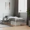 Image de vidaXL Bedframe met hoofd- en voeteneinde metaal wit 80x200 cm374495