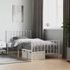 Image de vidaXL Bedframe met hoofd- en voeteneinde metaal wit 100x190 cm374498