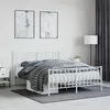 Image de vidaXL Bedframe met hoofd- en voeteneinde metaal wit 140x190 cm374504