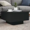 Image de Table basse avec lumières LED noir 55x55x31 cm