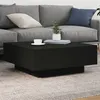 Image de Table basse avec lumières LED noir 80x80x31 cm