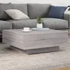 Image de Table basse avec lumières LED sonoma gris 80x80x31 cm