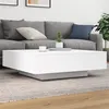 Image de Table basse avec lumières LED blanc 100x100x31 cm