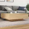 Image de Table basse avec lumières LED chêne sonoma 100x100x31 cm