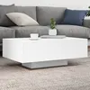 Image de Table basse avec lumières LED blanc 85x55x31 cm