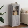 Image de vidaXL Buffet avec lumières LED sonoma gris 41x37x100 cm836649