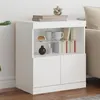 Image de Buffet avec lumières LED blanc 60x37x67 cm