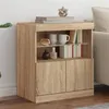 Image de Buffet avec lumières LED chêne sonoma 60x37x67 cm