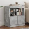 Image de Buffet avec lumières LED gris béton 60x37x67 cm
