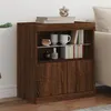 Image de vidaXL Buffet avec lumières LED chêne marron 60x37x67 cm836657
