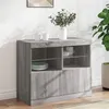 Image de vidaXL Dressoir met LED-verlichting 81x37x67 cm grijs sonoma eiken836663