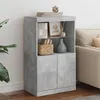 Image de Buffet avec lumières LED gris béton 60,5x37x100 cm
