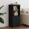 Image de vidaXL Buffet avec lumières LED noir 41x37x100 cm836687